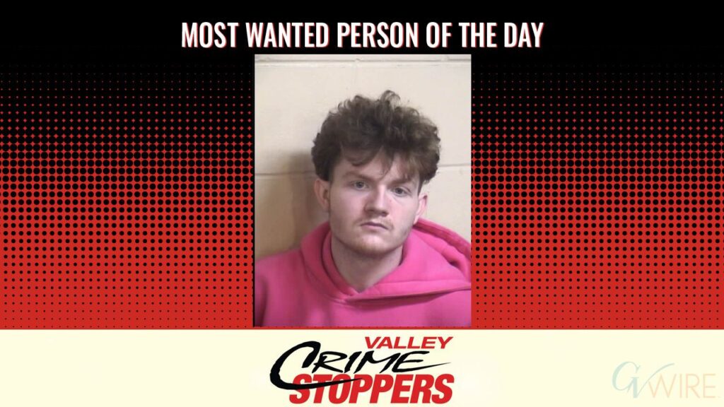 Logan Alexander Ravellette is Valley Crime Stoppers' Most Wanted Person of the Day for July 28, 2026. (Valley Crimes Stoppers)