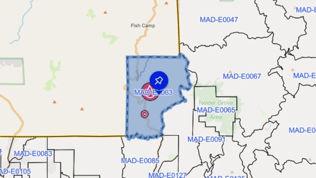 Madera County officials issued an evacuation advisory Friday for the Sugar Pine area because of a fire. (Genasys)