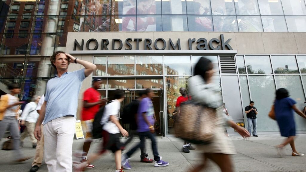 People walk past the Nordstrom Rack store, in New York's Union Square, May 21, 2010. (Reuters File)