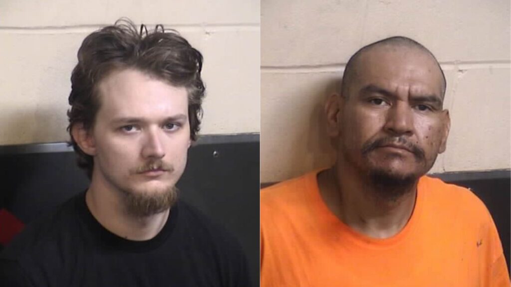 Ronnie Lovejoy (left), 26, of Friant, and Adrian Johnson, 44, of Auberry, were both arrested on Wednesday, July 15, 2026, during Operation Gold Star. (Fresno County SO)