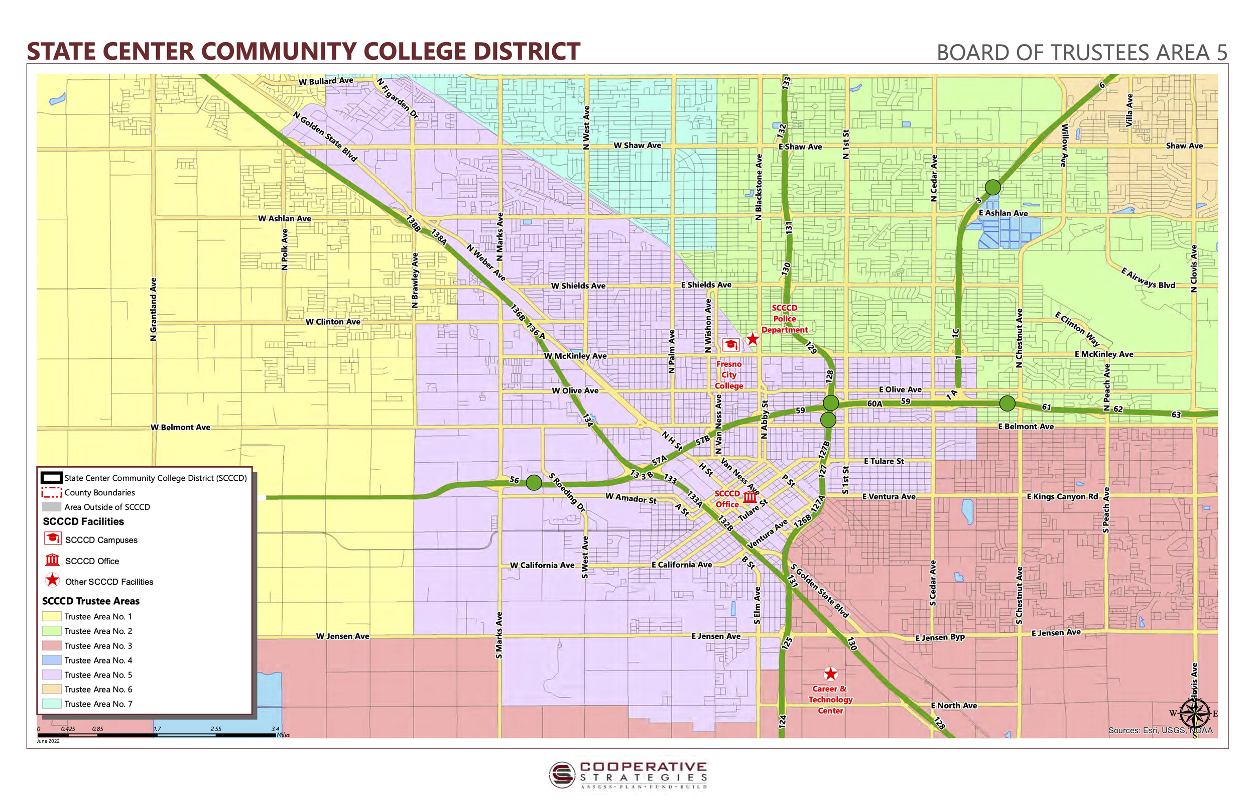 Map of STATE CENTER COMMUNITY COLLEGE DISTRICT BOARD OF TRUSTEES AREA 5