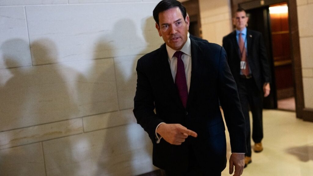 Secretary of State Marco Rubio speaks to reporters before a closed-door meeting with a group of senior lawmakers on Capitol Hill in Washington, on March 2, 2026. As part of its anti-immigrant drive, the Trump administration has deported thousands of Cubans, sending some to Mexico and even African countries, and others back to Cuba. (Eric Lee/The New York Times)