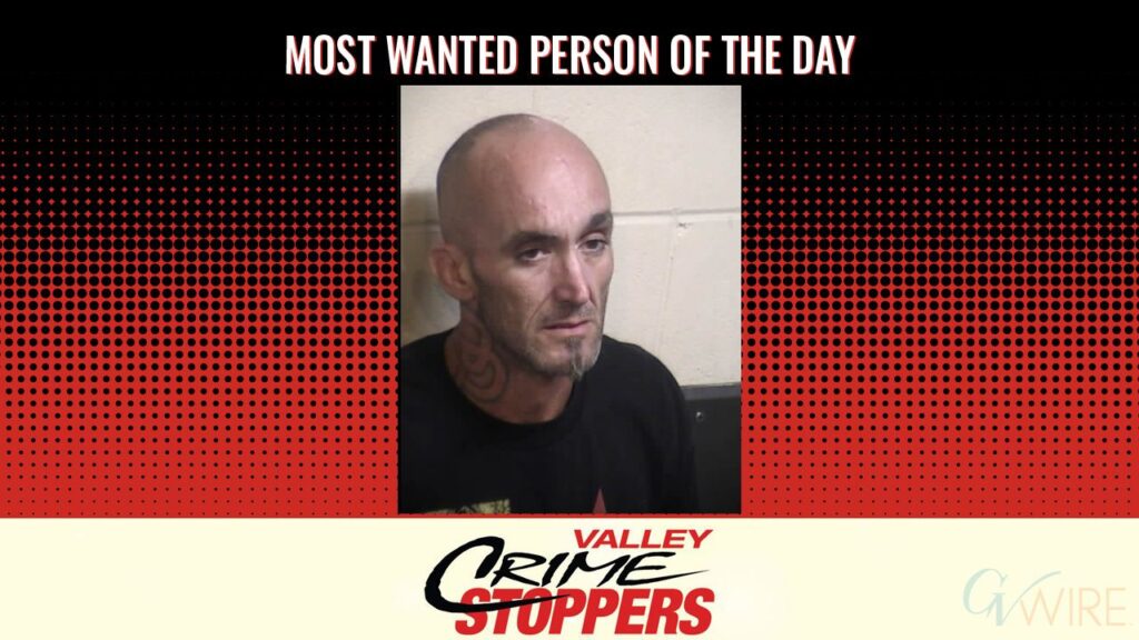 Shawn Patrick Howard is Valley Crime Stoppers' Most Wanted Person of the Day for July 15, 2026. (Valley Crimes Stoppers)