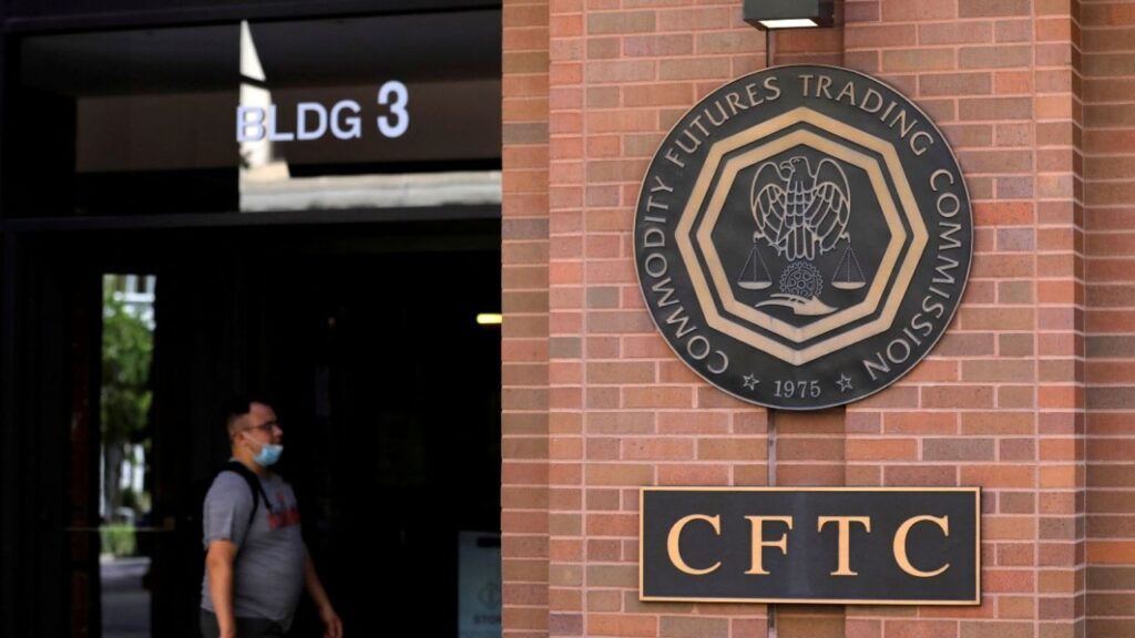 Signage is seen outside of the US Commodity Futures Trading Commission (CFTC) in Washington, D.C., U.S., August 30, 2020. (Reuters File)