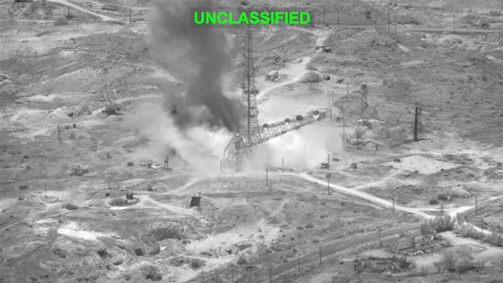 Smoke rises from an explosion at an unknown location, during what U.S. Central Command (CENTCOM) says are strikes on Iran, in this screen grab taken from a handout video released on July 15, 2026. U.S. Central Command/Handout via Reuters