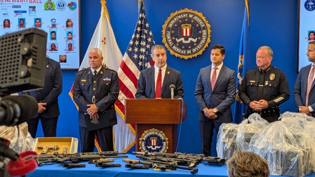The FBI announced the arrests of 11 Californians as part of an international investigation into alleged transnational organized crime groups involved in violence, extortion and drug trafficking. (FBI)