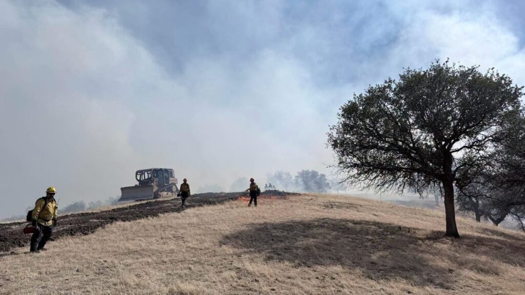 The Fish Fire in Kern County has grown to 3,500 acres and is 15% contained, with evacuation warnings remaining in place for two zones as firefighters continue strengthening containment lines and mopping up hotspots. (Kern County FD)