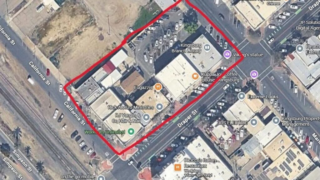The Kingsburg Library is closed due to a nearby gas leak as SoCalGas continues repairs on Wednesday, July 1, 2026. (City of Kingsburg)