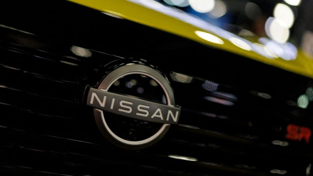 The Nissan logo is shown on a vehicle at the LA Auto show "AutoMobility LA" in Los Angeles, California, U.S. November 20, 2025. (Reuters File)