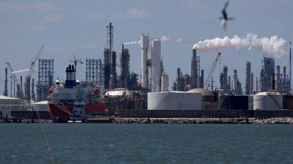 The Rishiri Galaxy, an oil and chemical tanker sailing under the flag of Panama, is docked at the Texas City docks next to the Marathon Galveston Bay Refinery shortly after U.S. President Donald Trump announced a 60-day waiver of the Jones Act shipping law, in Texas City, Texas, U.S. March 18, 2026. (Reuters File)
