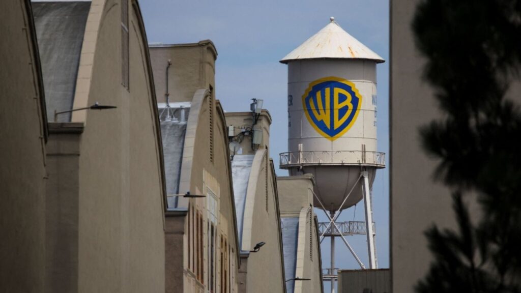 The Warner Bros. Water Tower is pictured at Warner Bros. Studios in Burbank on the day it was announced that California and 11 states are suing to block Paramount's $110 billion acquisition of Warner Bros. Discovery in California, U.S. July 13, 2026. (Reuters/Daniel Cole)