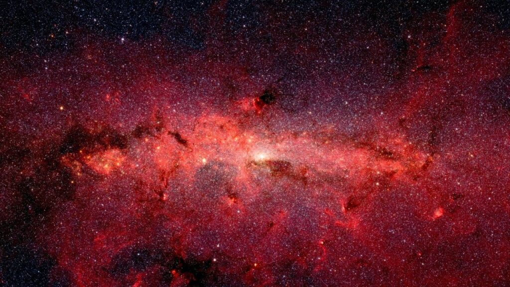 The galactic center of the Milky Way, captured by the Spitzer Space Telescope in 2006, provided by NASAJPL-CaltechS. Stolovy. For the first time, scientists have spotted sugar in interstellar spac
