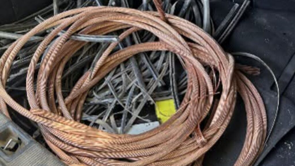Two men were arrested earlier this month after Kern County sheriff's detectives investigating copper wire thefts served a search warrant at a residence in the Lamont area, authorities said. (Kern County SO)