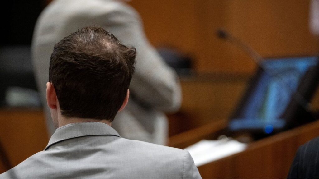 Tyler Robinson, accused in the fatal shooting of Charlie Kirk, listens to the prosecution during a preliminary hearing in 4th District Court in Provo, Utah, U.S., July 7, 2026. Trent Nelson/Pool via REUTERS