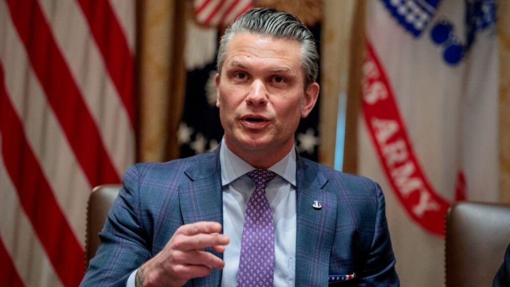 U.S. Defense Secretary Pete Hegseth speaks during a cabinet meeting in the Cabinet Room at the White House, in Washington, D.C., U.S., May 27, 2026. (Reuters File)