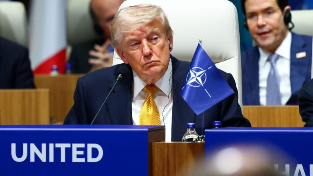 U.S. President Donald Trump attends a meeting of the North Atlantic Council (NAC) during the NATO leaders' summit in Ankara, Turkey, July 8, 2026. REUTERS/Yves Herman