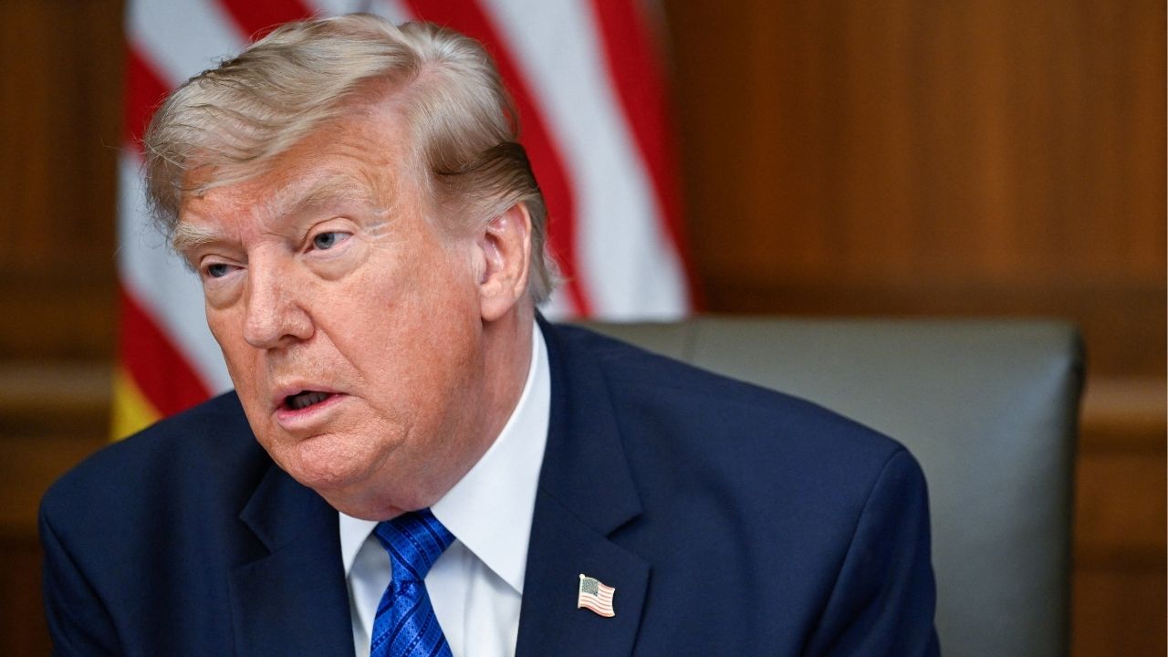 U.S. President Donald Trump participates in a cabinet meeting at Camp David in Thurmont, Maryland, U.S., July 31, 2026. REUTERS/Daniel Heuer