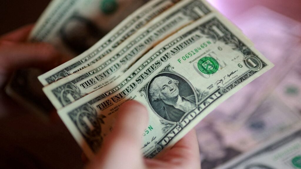 U.S. dollar banknotes are seen in this illustration taken March 24, 2026. (Reuters File)