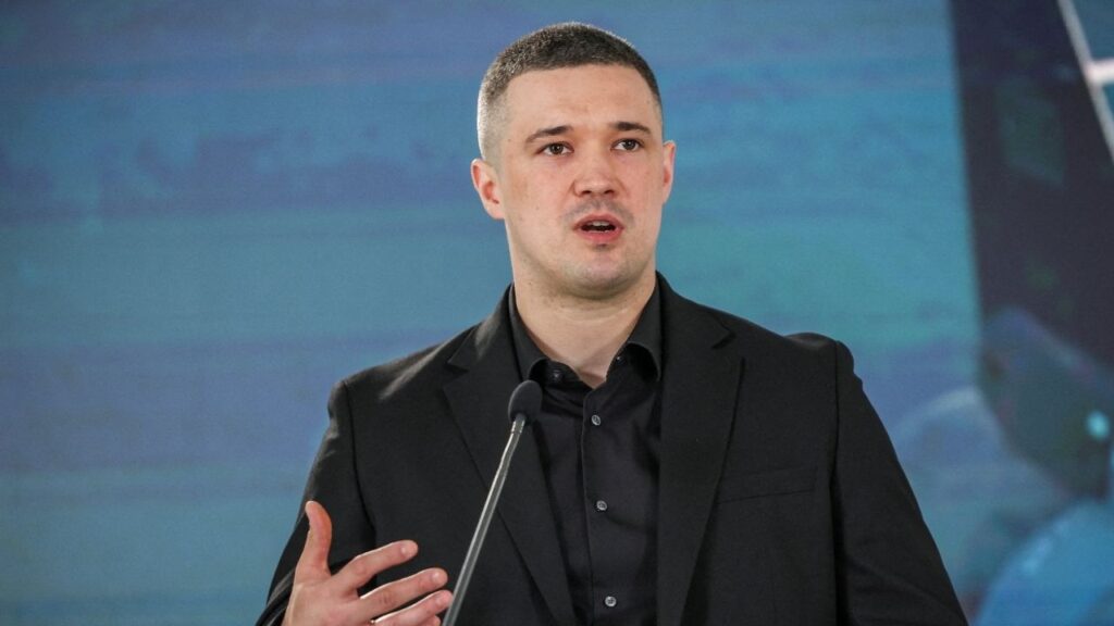 Ukraine's Minister of Defence Mykhailo Fedorov speaks at a joint press conference in Kyiv, Ukraine, July 1, 2026. (Reuters File)