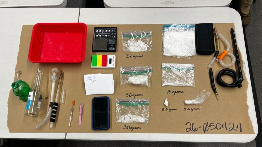 Visalia police arrested two men after separate narcotics investigations led to methamphetamine seizures and the discovery of suspected drug sales evidence. (Visalia PD)