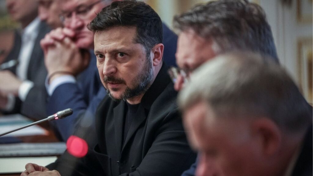 Ukraine's President Volodymyr Zelenskiy speaks as he attends a joint press conference with Honduras' President Nasry Asfura (not pictured), amid Russia's attack on Ukraine, in Kyiv, Ukraine, June 19, 2026. Reuters/Alina Smutko