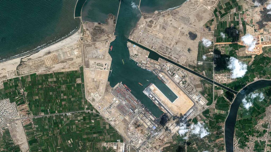 A view of the Damietta port, Egypt, August 31, 2024. Vantor/Handout via (Reuters/File Photo)