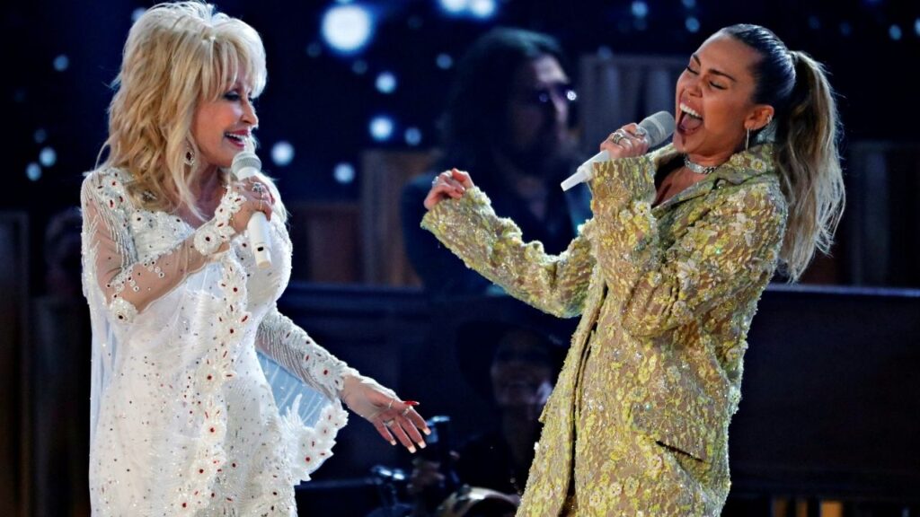 61st Grammy Awards - Show - Los Angeles, California, U.S., February 10, 2019 - Dolly Parton and Miley Cyrus perform "Jolene". (Reuters File)
