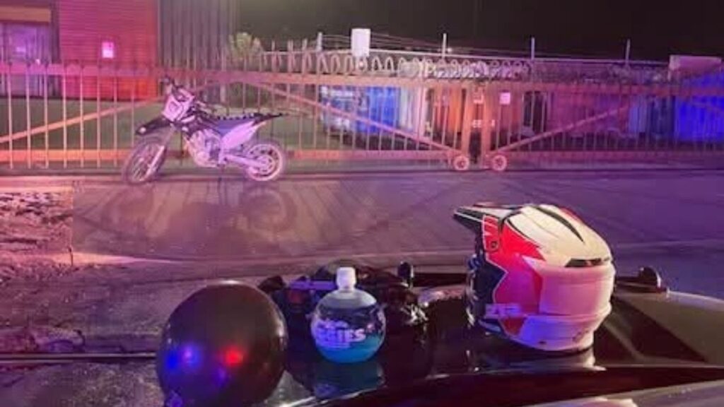 A 17-year-old was arrested on suspicion of DUI and other charges after police said he fled an attempted traffic stop and crashed a dirt bike into railroad tracks early Monday, Aug. 17, 2026. (Visalia PD)