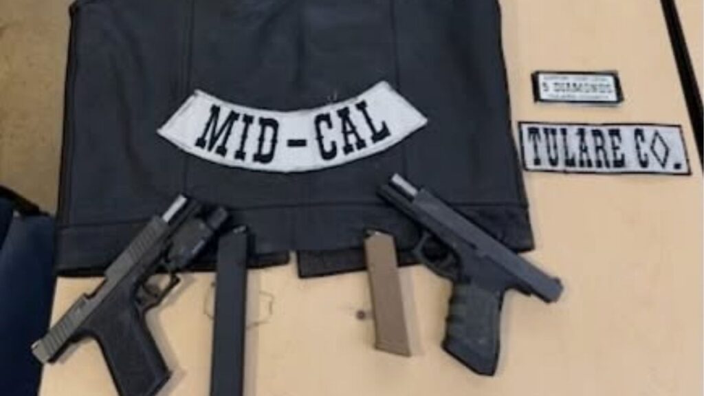 A 32-year-old man was arrested Monday after a 911 hang-up call reporting a disturbance led Visalia police to discover multiple firearms, including a ghost gun, authorities said. (Visalia PD)