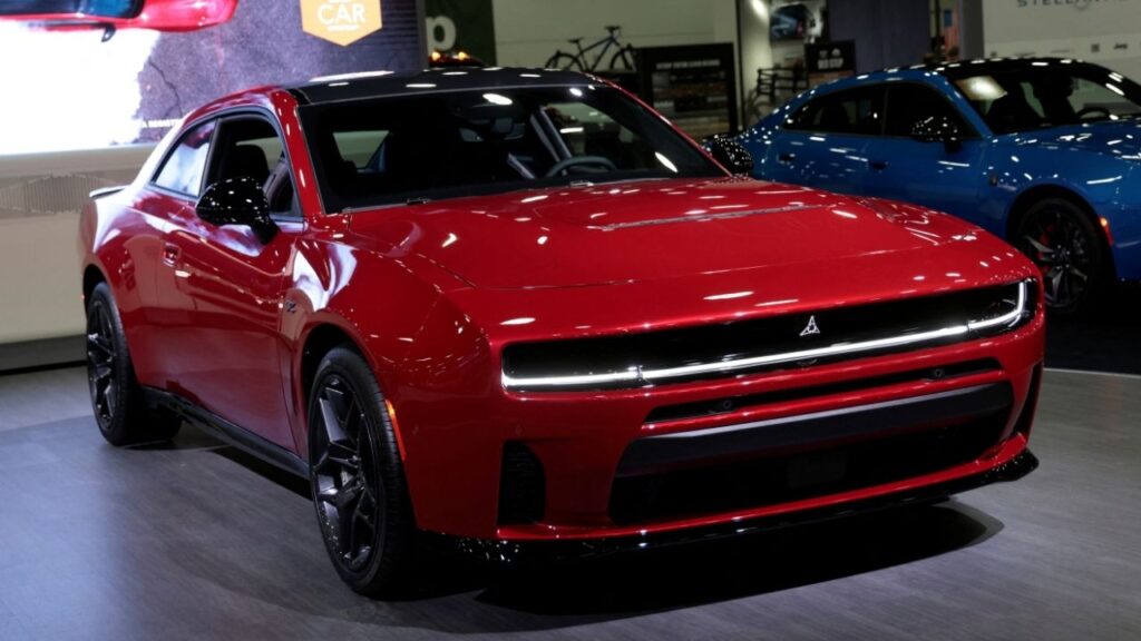 A Dodge Charger R/T is displayed during media day of the Detroit Auto Show in Detroit, Michigan, U.S. January 14, 2026. REUTERS/Rebecca Cook