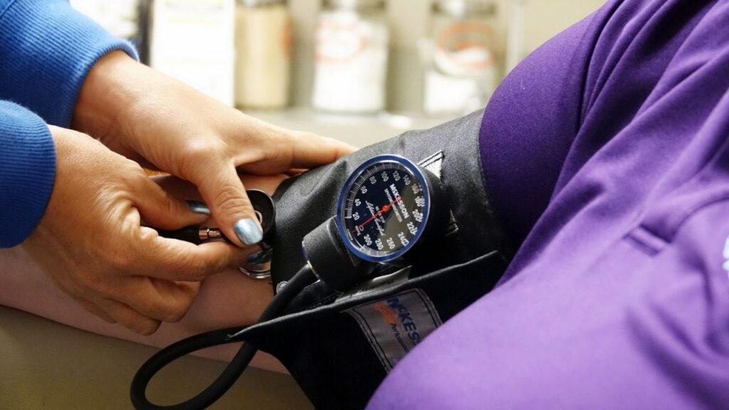 A nurse takes someone's blood pressure inside the East Arkansas Family Health Center in Lepanto, Arkansas, U.S., May 2, 2018. (Reuters File)
