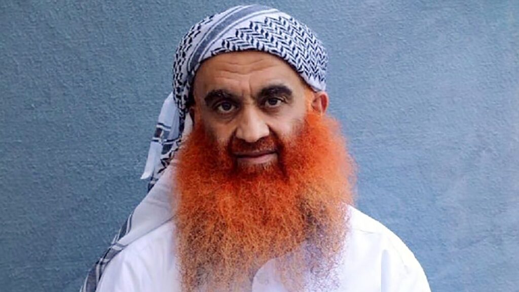 A photo provided by his lawyers shows Khalid Shaikh Mohammed, the man who is accused of orchestrating the Sept. 11 attacks, at the U.S. Navy base at Guantanamo Bay, Cuba, in January 2022. In a major blow to the U.S. case against Mohammed, a military judge ruled on Aug. 28, 2026 that the prisoner’s confessions to FBI agents were not voluntary and cannot be used against him at trial. (via The New York Times)