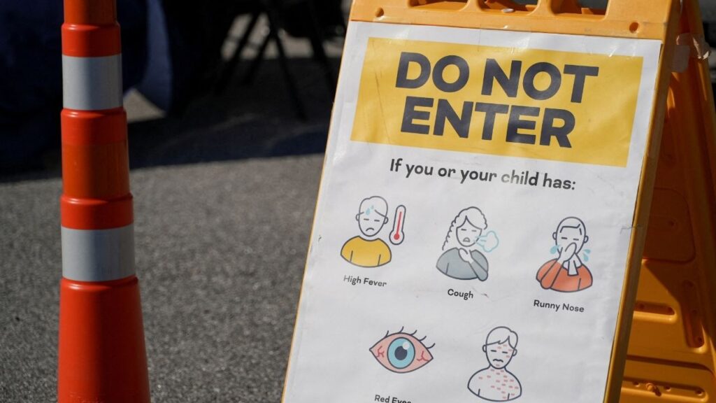 A signage stands outside a South Carolina Department of Public Health Mobile Health Unit in Spartanburg, South Carolina, U.S., February 6, 2026. (Reuters File)