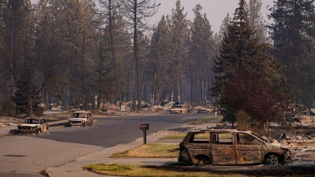 A view of the area burned by the Old Trails Fire wildfire, in Spokane, Washington, U.S., August 4, 2026. (Reuters File)