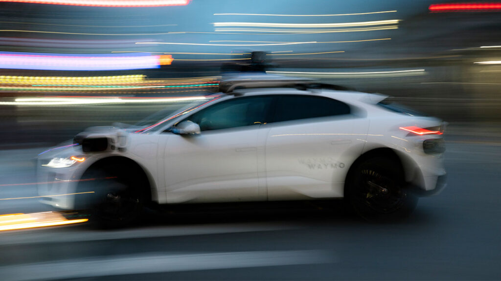 A Waymo vehicle in San Francisco, April 26, 2026. Sam Schwartz, a former New York City traffic commissioner, thinks autonomous vehicles are the future. But his book, “Autokill,” imagines a world where they go very wrong. (Manuel Orbegozo/The New York Times)