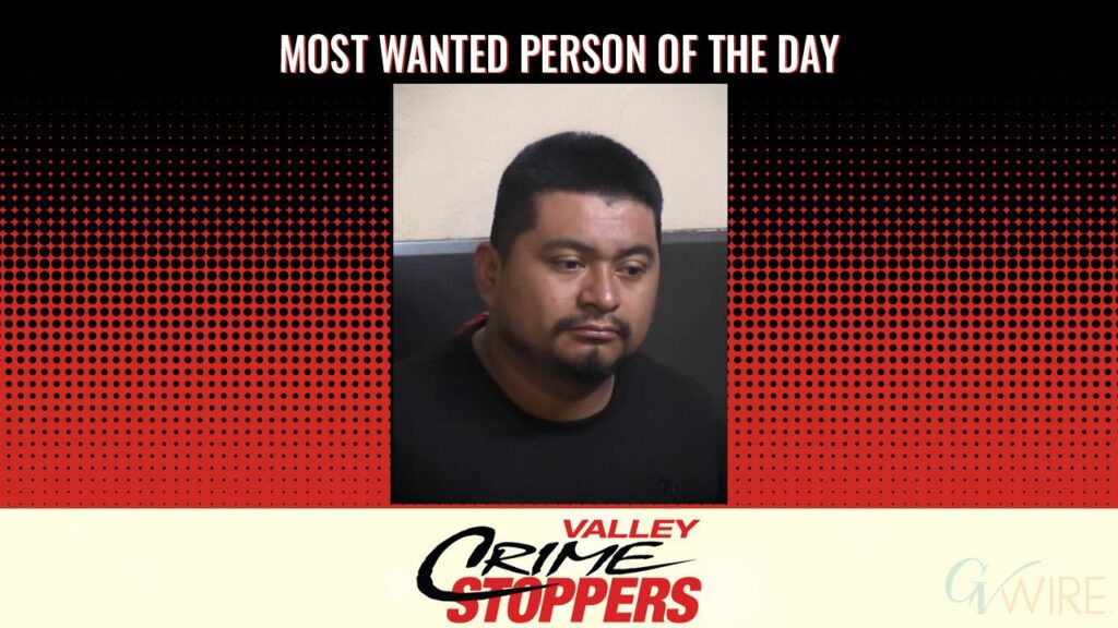 Andres Vasquez Sanchez is Valley Crime Stoppers' Most Wanted Person of the Day for August 20, 2026. (Valley Crimes Stoppers)
