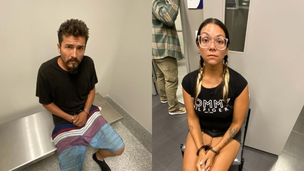 Antonio Garcia (left) and Misty Gomez were arrested in Mexico in connection with the December 2025 killing of Geoffrey Bernardi in Clovis. (Clovis PD)