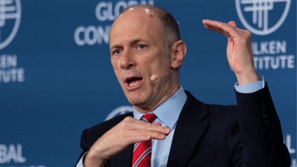 Austan Goolsbee, President and CEO of the Federal Reserve Bank of Chicago, speaks during the Milken Institute Global Conference 2026 in Beverly Hills, California, U.S., May, 6, 2026. (Reuters/Mike Blake)