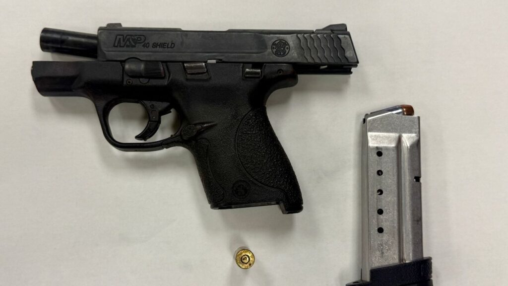 Clovis police said officers recovered the handgun used in the shooting after the two suspects fled the scene. (Clovis PD)