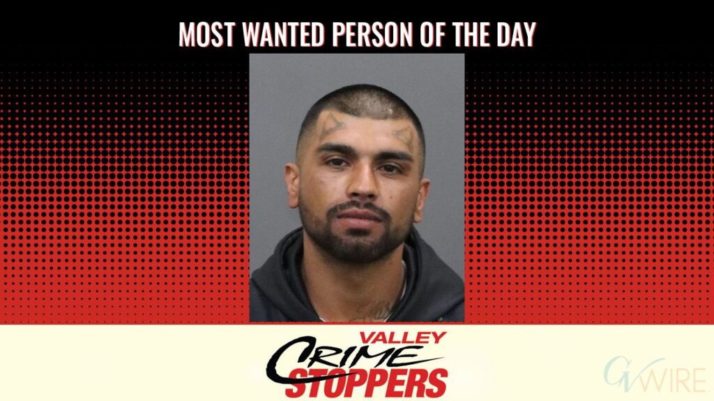 Emilio Jason Vega is Valley Crime Stoppers' Most Wanted Person of the Day for August 6, 2026. (Valley Crimes Stoppers)