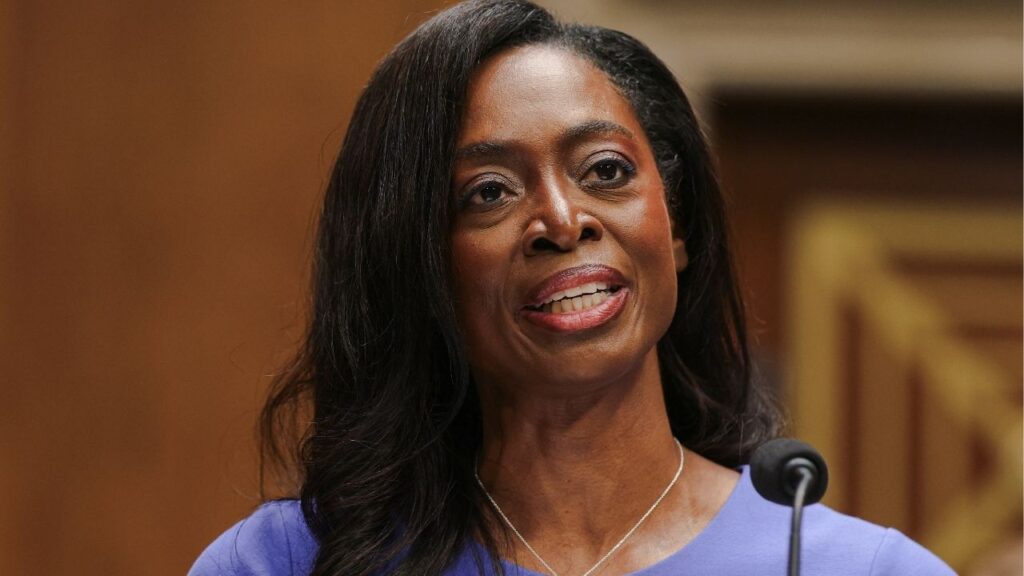 Erica Schwartz, President Donald Trump's nominee to lead the U.S. Centers for Disease Control and Prevention testifies before a Senate Health, Education, Labor, and Pensions Committee confirmation hearing, on Capitol Hill in Washington, D.C., U.S., July 15, 2026. REUTERS/Evelyn Hockstein