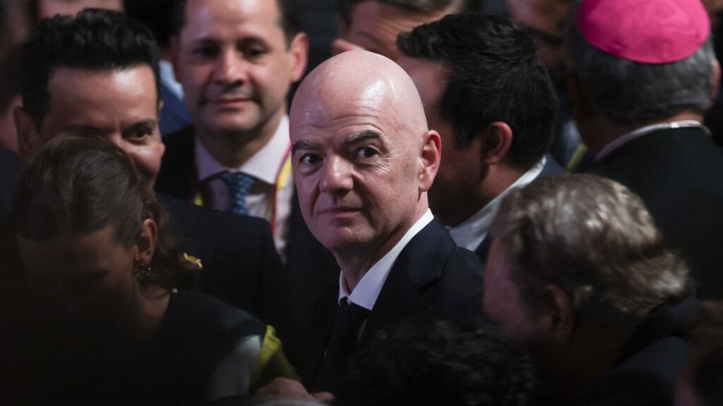 FIFA President Gianni Infantino attends the inauguration of Abelardo De La Espriella as Colombia's president, in Cali, Colombia, August 7, 2026. (Reuters/Luisa Gonzalez)