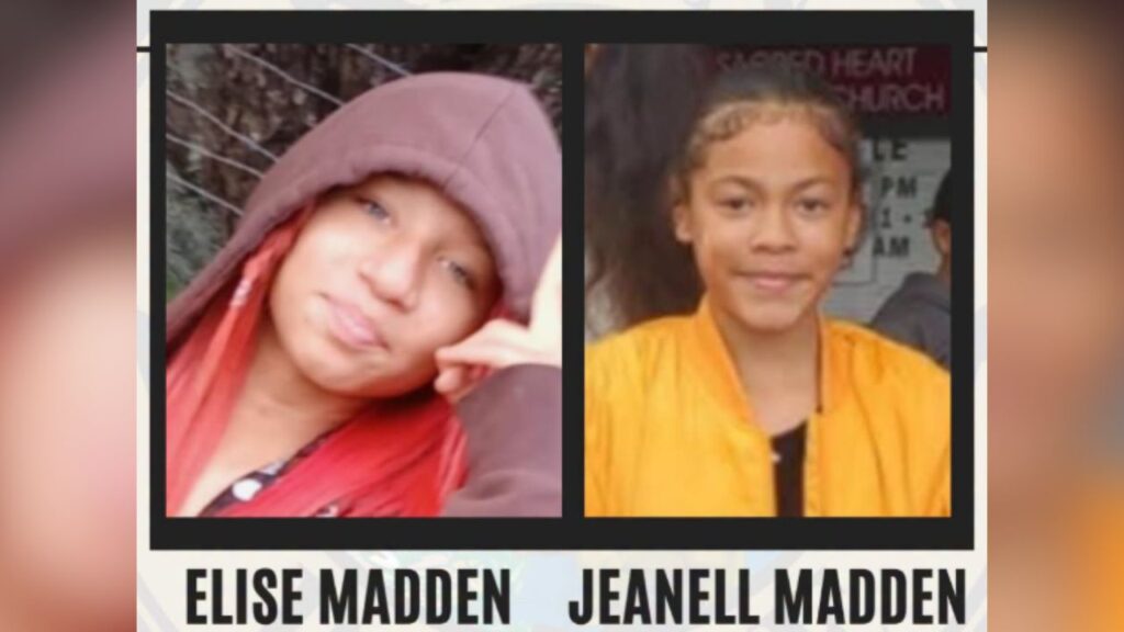 Fresno police are asking for the public’s help finding sisters Elise Madden (left), 14, and Jeanell Madden, 13, who were last seen Monday night in Fresno. (Fresno PD)