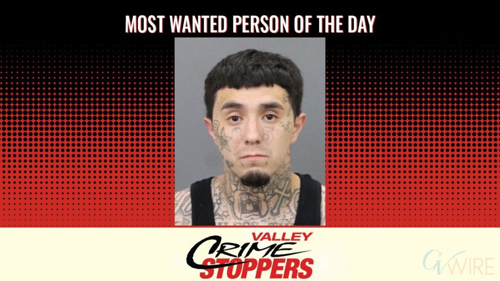 Gabriel Mata is Valley Crime Stoppers' Most Wanted Person of the Day for August 26, 2026. (Valley Crimes Stoppers)