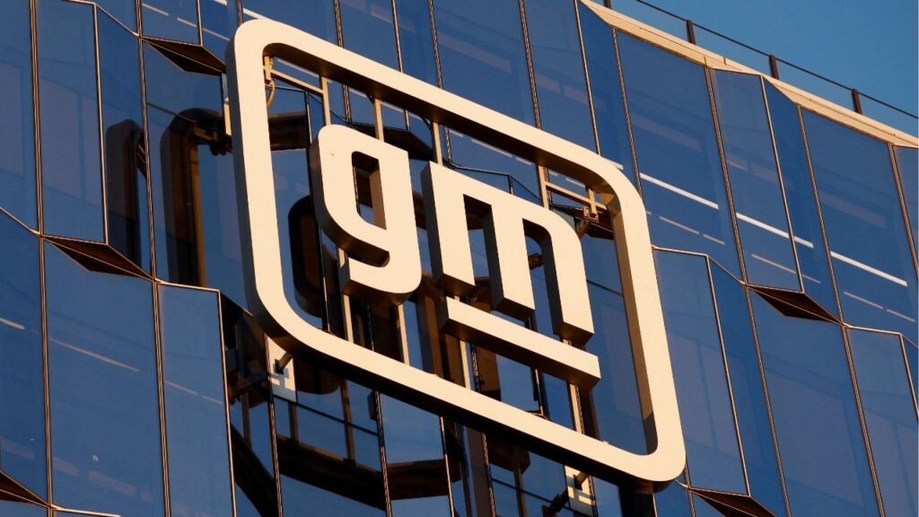 The GM logo is displayed at the new location of the General Motors Headquarters in Detroit, Michigan, U.S., January 12, 2026. Reuters/Rebecca Cook