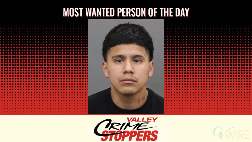 John Daniel Rios is Valley Crime Stoppers' Most Wanted Person of the Day for August 5, 2026. (Valley Crimes Stoppers)
