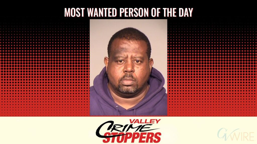 Kenneth Ray Brown is Valley Crime Stoppers' Most Wanted Person of the Day for August 18, 2026. (Valley Crimes Stoppers)