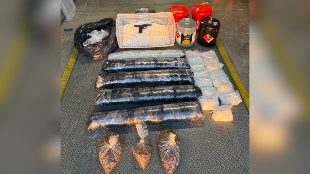 Kern County authorities seized about 216 pounds of methamphetamine and dismantled a meth conversion lab at a California City home, arresting one man. (Kern County SO)