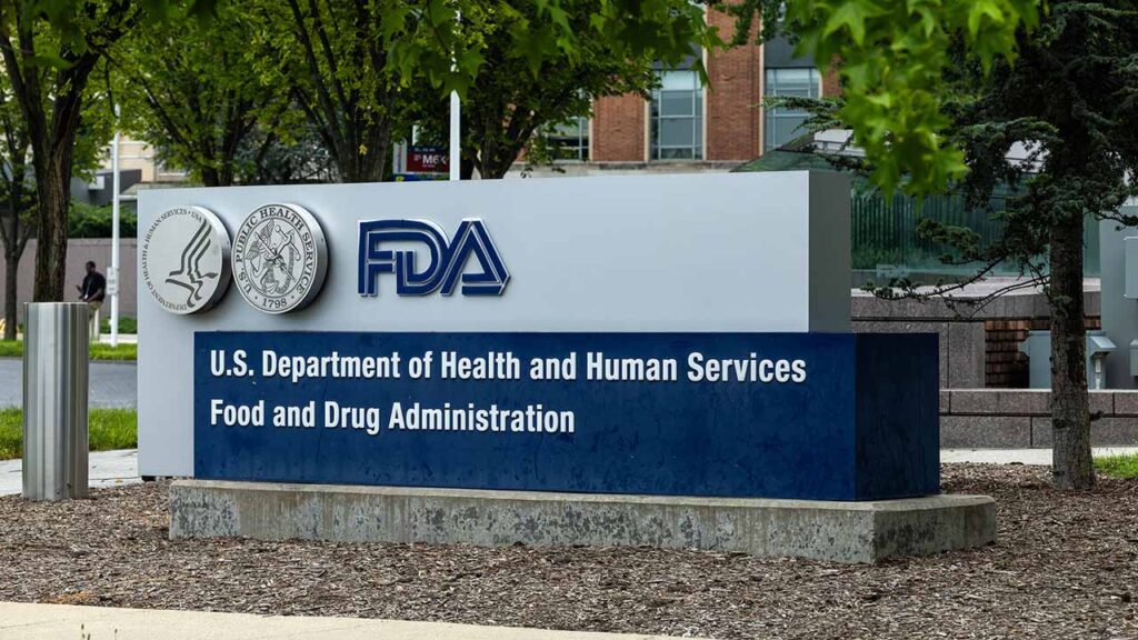 The Food and Drug Administration in Silver Spring, Md., on Friday, Aug. 14, 2026. Nearly 40,000 bottles of eye drops are being recalled across the country over concerns related to potential contamination, federal safety regulators said. (Demetrius Freeman/The New York Times)