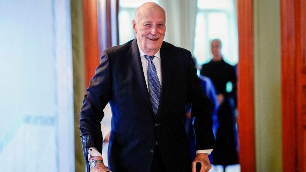 Norway's King Harald arrives for a lunch with Tanzania's President Samia Suluhu Hassan and the Norwegian government, in Oslo, Norway February 14, 2024. (Reuters File)